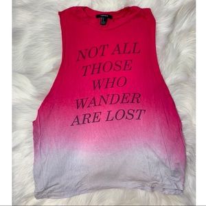 Pink and White Ombré Tank